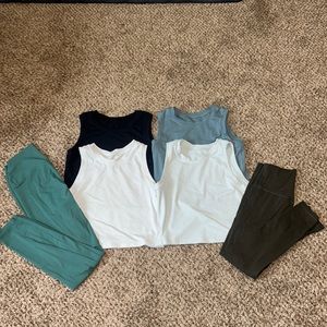 Bundle of Paragon Crop Tops & Leggings